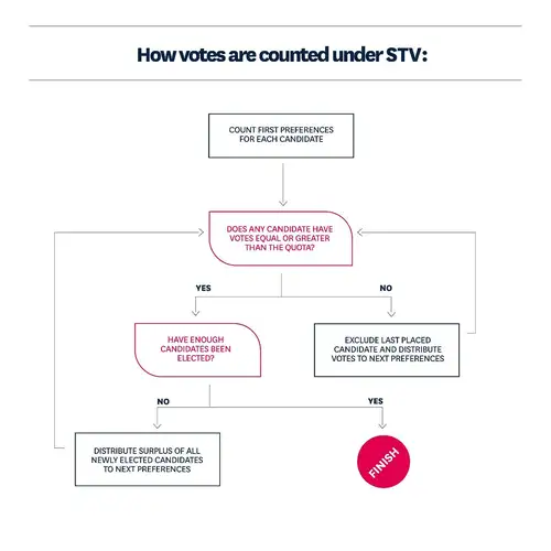Diagram of how STV works